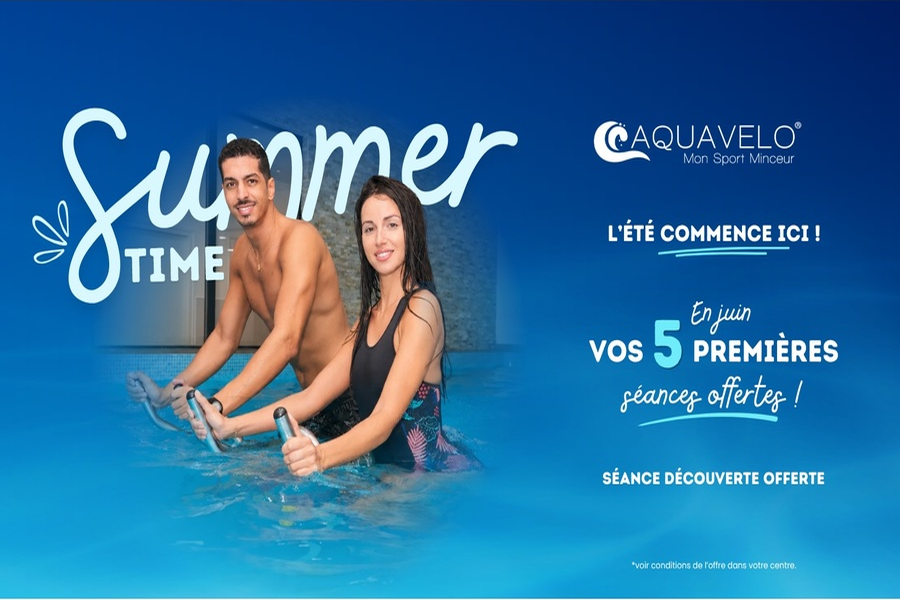 Promotion juin 2026 — 5 premières séances offertes Aquavélo Antibes
